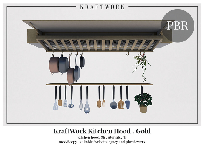 KraftWork Kitchen Hood . Gold (Add Me)