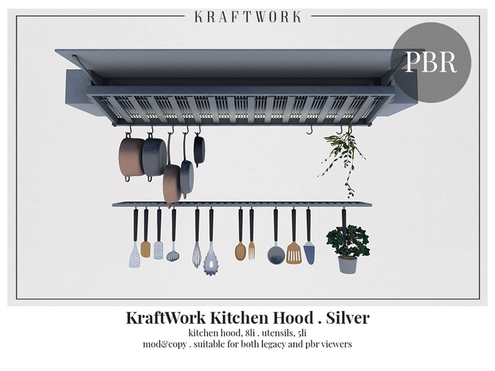 KraftWork Kitchen Hood . Silver (Add Me)
