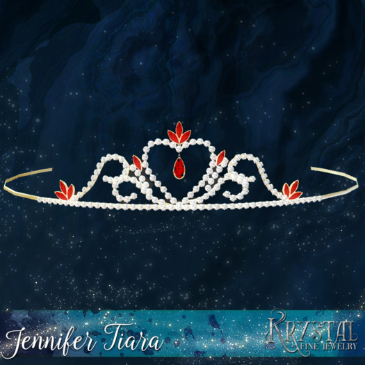 ::: Krystal ::: Jennifer - Tiara - Gold - Ruby