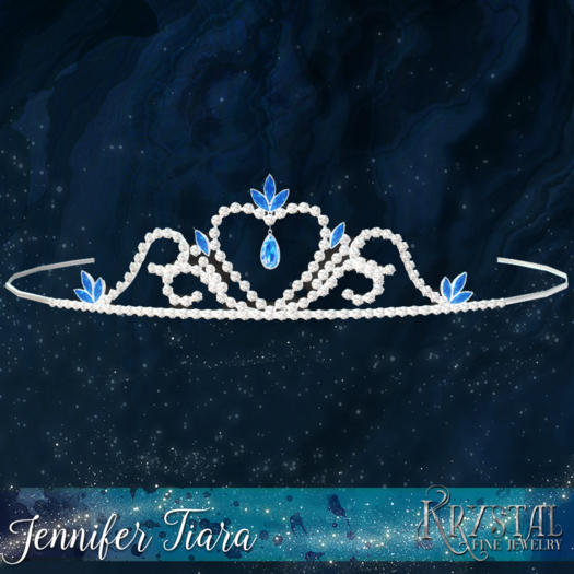 ::: Krystal ::: Jennifer - Tiara - Platinum - Serene Blue