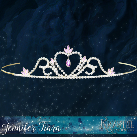 ::: Krystal ::: Jennifer - Tiara - Gold - Lilac