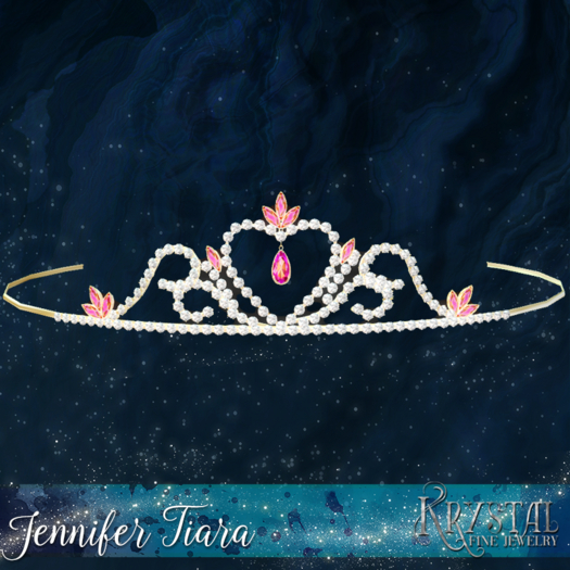 ::: Krystal ::: Jennifer - Tiara - Gold - Iridescent Dawn