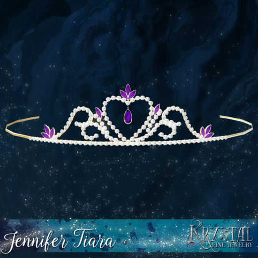 ::: Krystal ::: Jennifer - Tiara - Gold - Amethyst