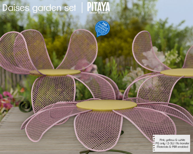 Pitaya - Daises Garden Set - Yellow