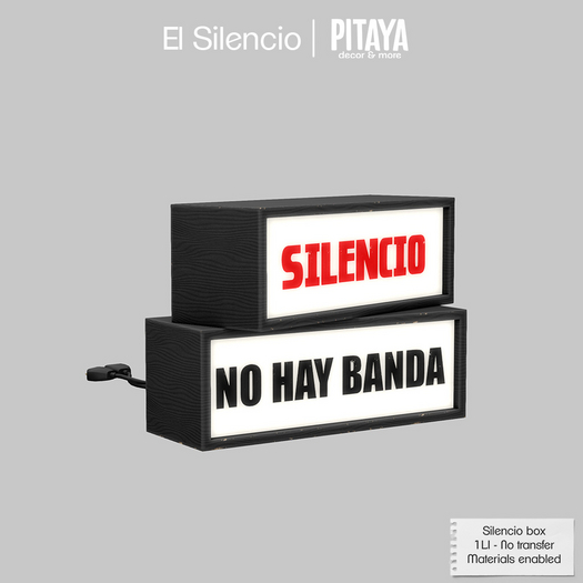 Pitaya - El Silencio - Lightbox Sign