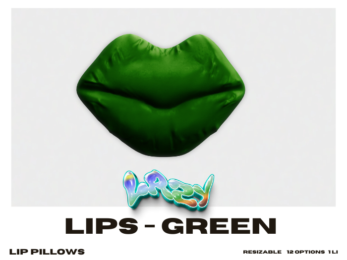LAZY -  LIP PILLOW GREEN