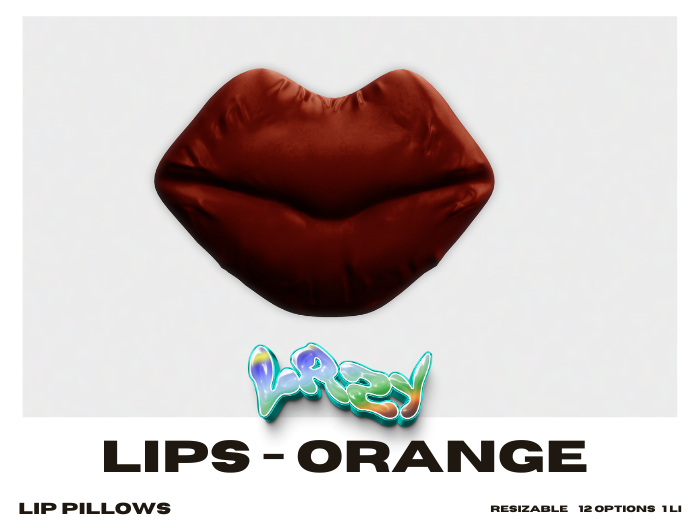 LAZY -  LIP PILLOW ORANGE