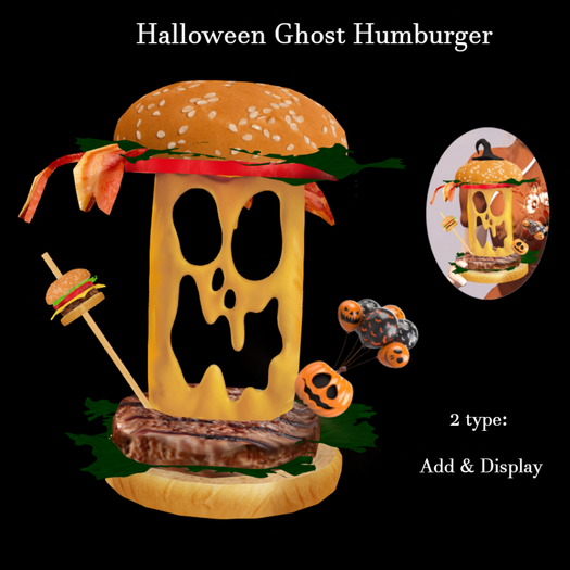 Halloween Ghost Humburger Box - market -