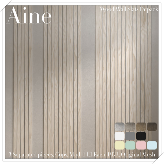 Aine - Wood Wall Slats Fatpack (ADD)