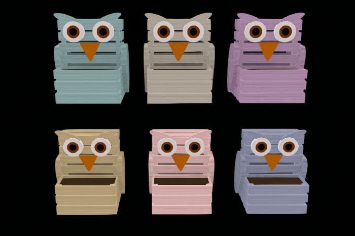 Jessicas Owl PlanterS Set Of 6