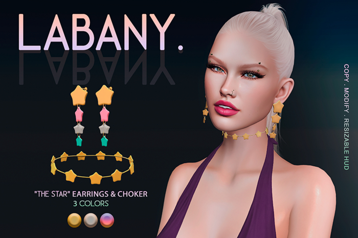Labany. "The stars" Set accessories - Silver
