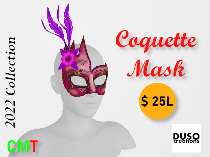 DUSO Creations Coquette Mask 2022 collection
