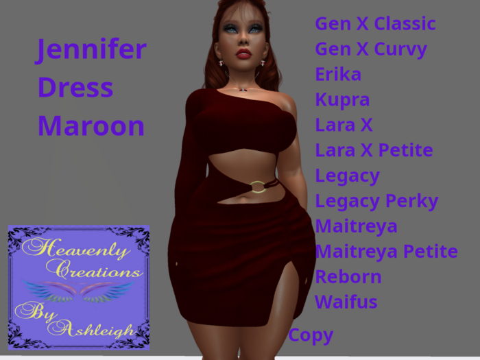Jennifer Dress Maroon