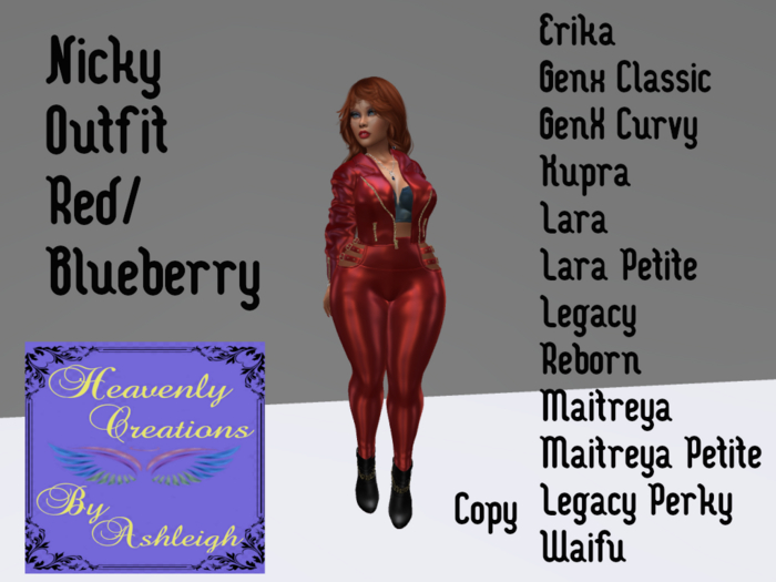 Nicky Outfit Red/Blueberry