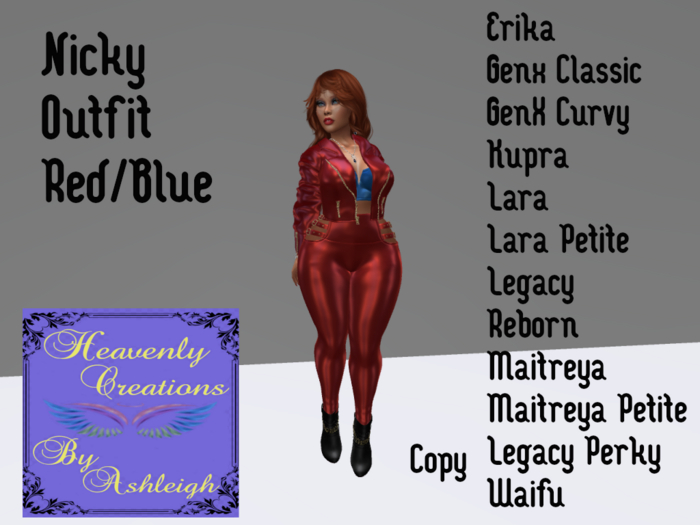 Nicky Outfit Red/Blue