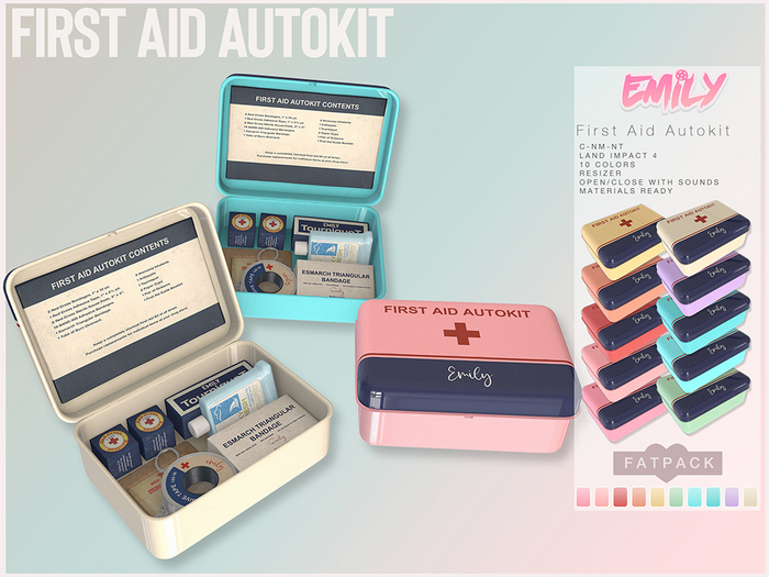 Emily - Vintage First Aid Autokit - Fatpack 10 Colors