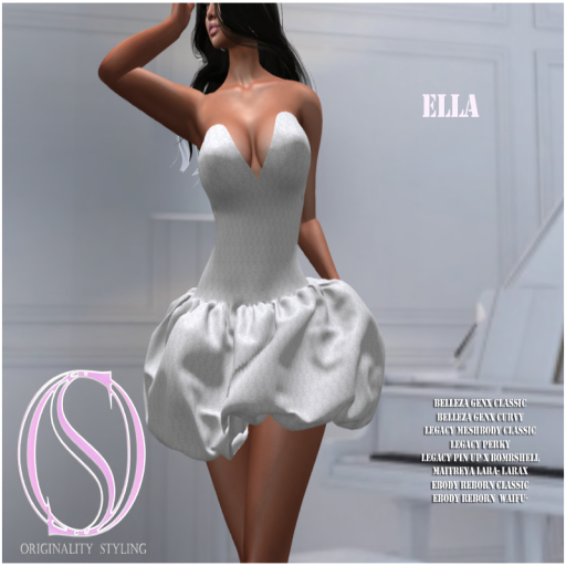 Originality styling Ella dress withe.