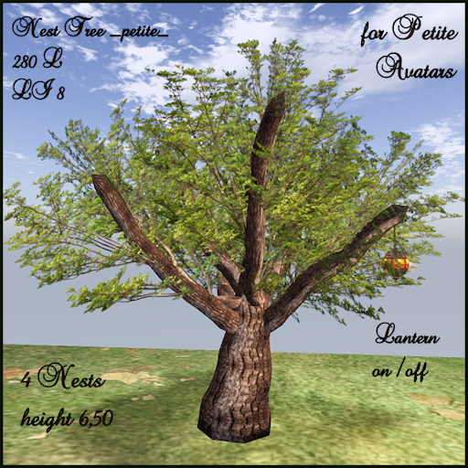petite_tree, with 4 nests and animations