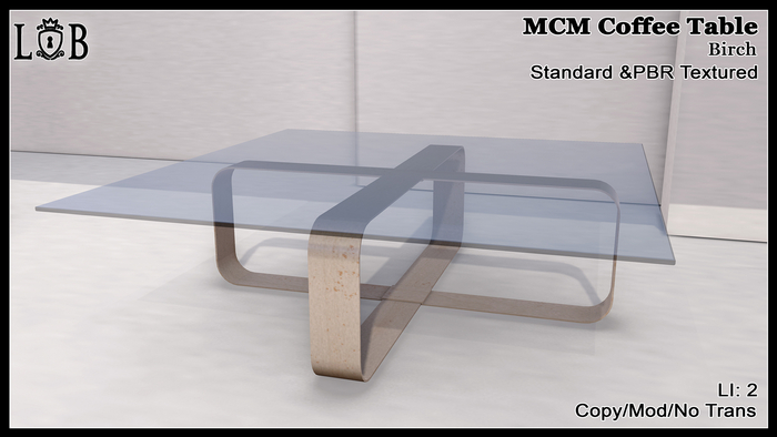 ~L:B~ MCM Coffee Table-Birch