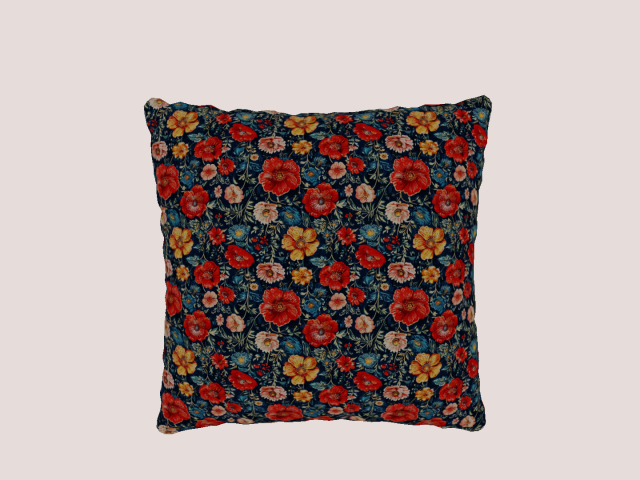 Pillow Red Flowers