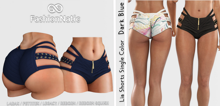 Shorts Lia Dark Blue -  Reborn Squish, Waifu, Legacy, LaraX, PetiteX - FashionNatic