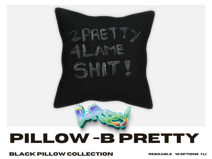 LAZY -  PILLOW BLACK PRETTY