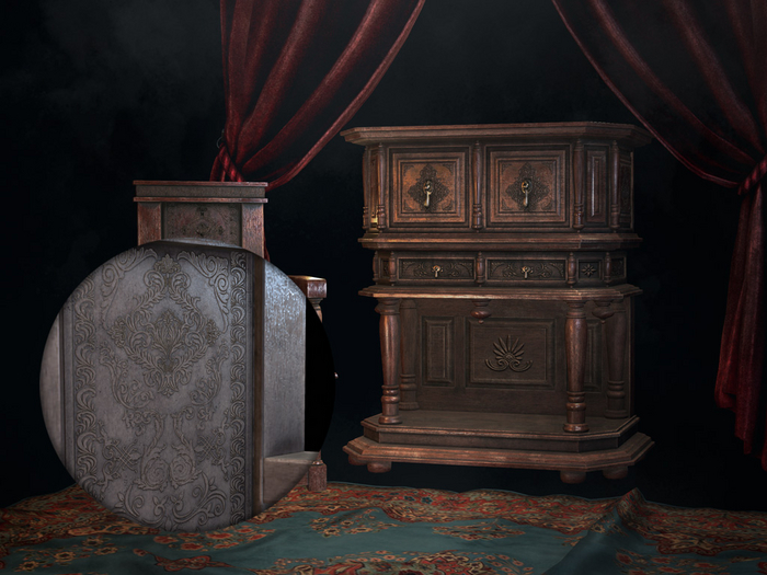 OLD TREASURES - LEONARDO Cupboard -washed pine (add)