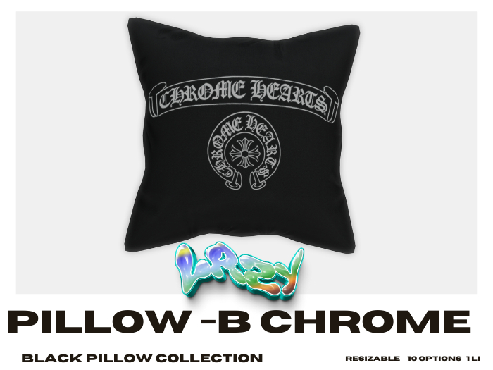 LAZY -  PILLOW BLACK CHROME