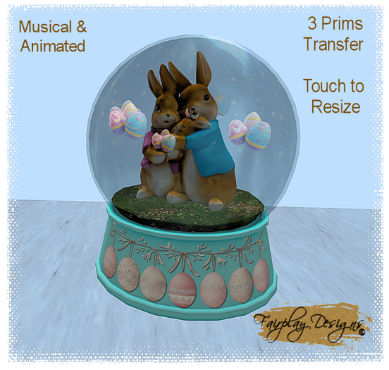 ~R~Musical~Easter Bunny Globe