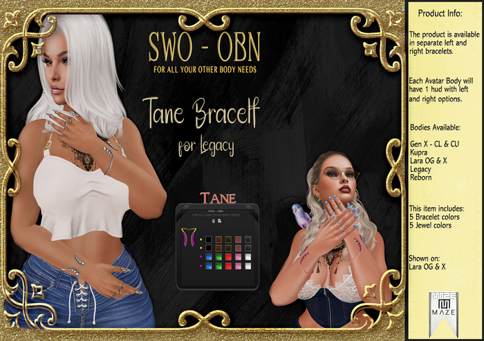 PROMO: SWO-OBN TANE BRACELET FOR  LEGACY BODY