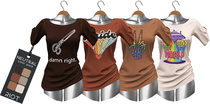 RIOT / Tessa Tee - Neutral Pack