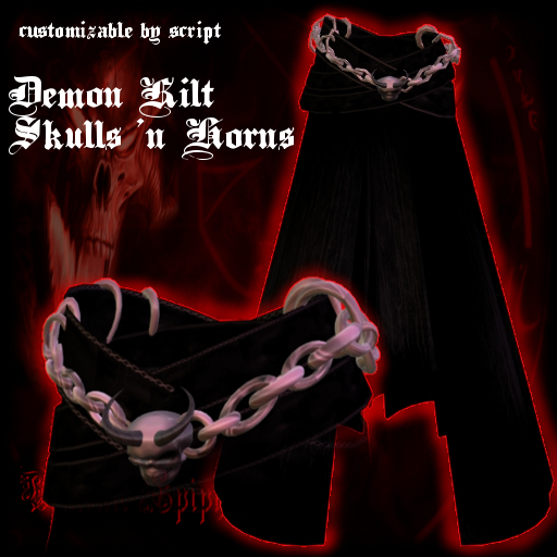 Demon Kilt Skulls&Horns 