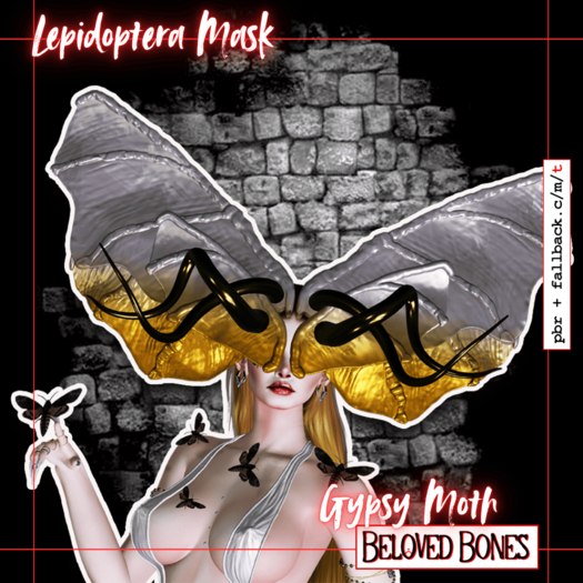 [BB] Lepidoptera Mask - Gypsy  Moth (add me)