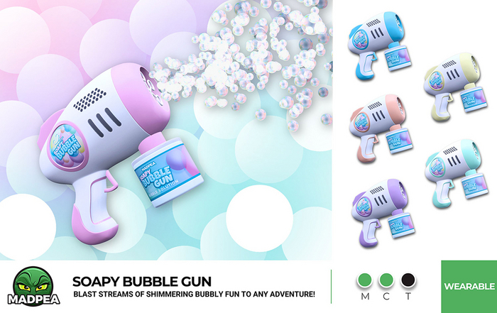 MadPea Soapy Bubble Gun
