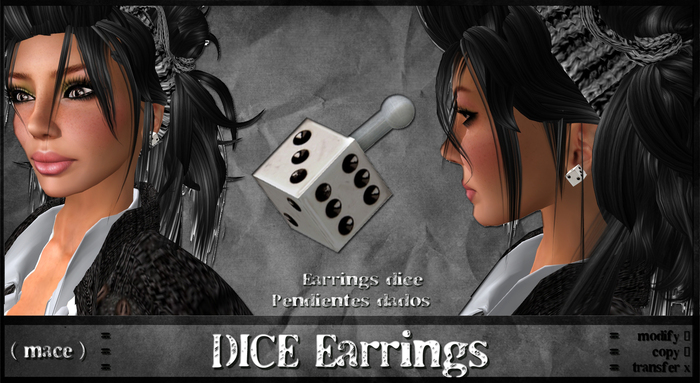 ( mace )( DICE Earrings )