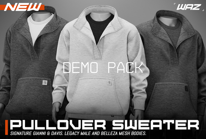 WAZ - Mens Pullover Sweater (DEMO)