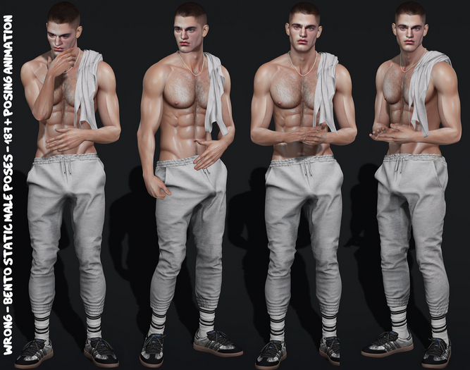 WRONG - BENTO STATIC MALE POSES-187+POSING ANIMATION