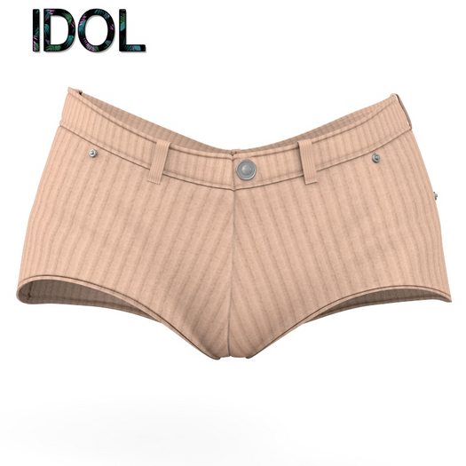 Beige Ribbed Short
