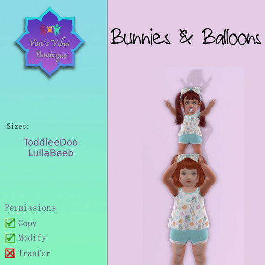 (VVB) Bunnies & Ballloons Set TD-LB [Box]