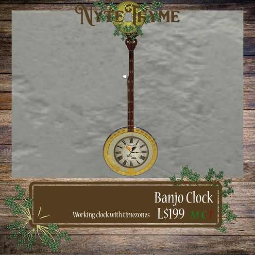 -Nytethyme- Banjo Clock BOX