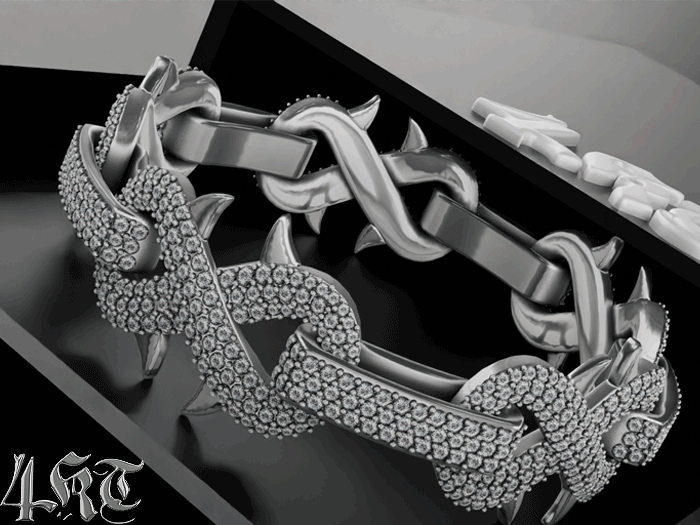 4KT- Inifinity Thorn Bracelet 