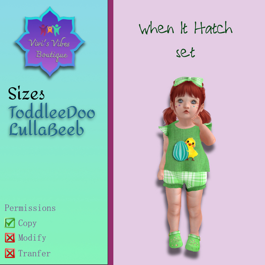 (VVB) When It Hatch Set Green
