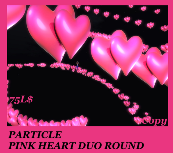 PARTICLE PINK HEART DUO ROUND