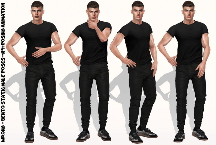 WRONG - BENTO STATIC MALE POSES-189+POSING ANIMATION