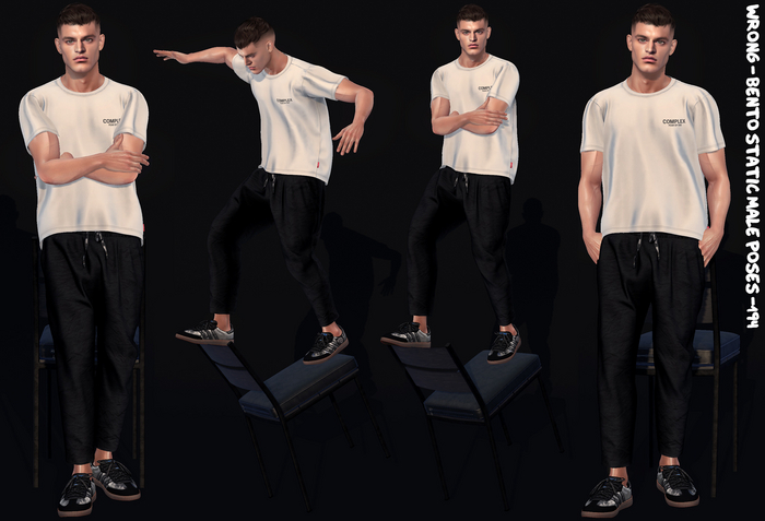 WRONG - BENTO STATIC MALE POSES - 194 + PROPS