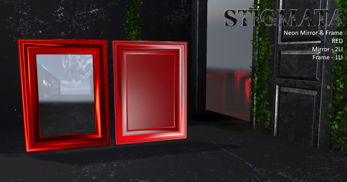 Stigmata - Neon Mirror & Frame Red - [Add Me]