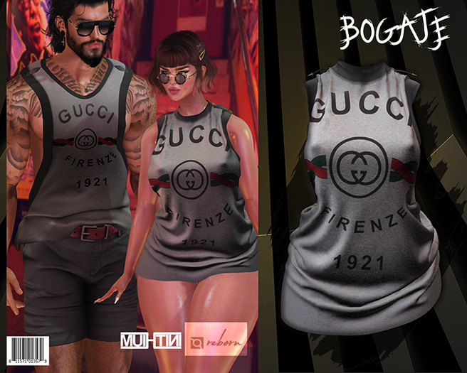 BOGATE_Couple_Female_Outfit_Tank_Gray G