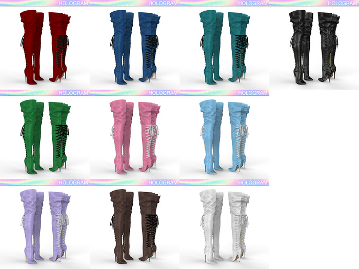HOLOGRAM FATPACK Long Laced Boots