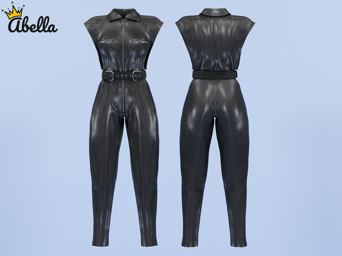 Full Perm Women's Leather Jumpsuits