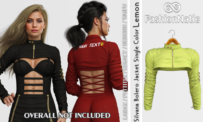 Bolero Jacket Silvana Lemon - Reborn, Waifu, Legacy, LaraX, PetiteX - FashionNatic